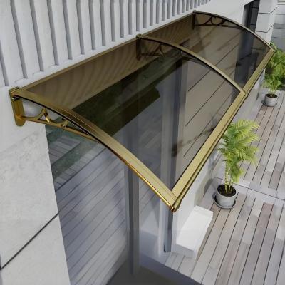 China Modern Adjustable DIY Aluminum Bracket PC Sheet Canopy Rain And Sunshine Protection for sale