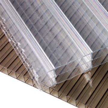 China Covestro Anti Fog Anti UV Polycarbonate PC Triple Wall Hollow Panel For Greenhouse for sale