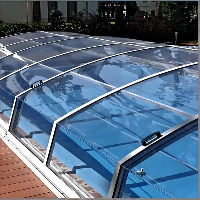 China 16mm Lightweight Flexible Polycarbonate Pool Enclosure Panel for Quick Indoor Pool Cover for sale