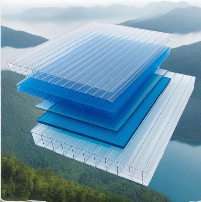 China UV Protective Polycarbonate Multilayers Hollow Plastic Sheet With B1 Fire Rate for sale