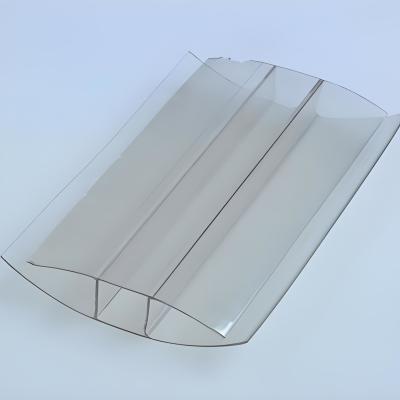 China 4mm To 16mm Clear Versatile Polycarbonate PC Plastic Profiles H Connecter Customization for sale