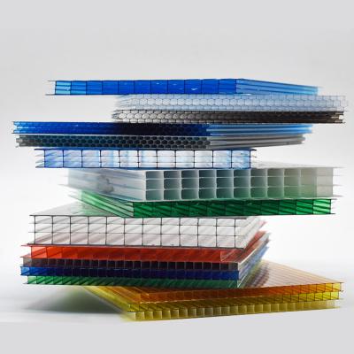 China manufacturer Lightweight and Durable 6mm to 20mm four-wall Polycarbonate Hollow Sheet for Easy Handling for sale