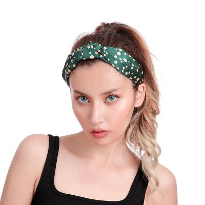 China Hot Selling New Fashion Fashion Ladies Waves Circle Dot Color Hairbands Knotted and Cross Hair Accessories for sale