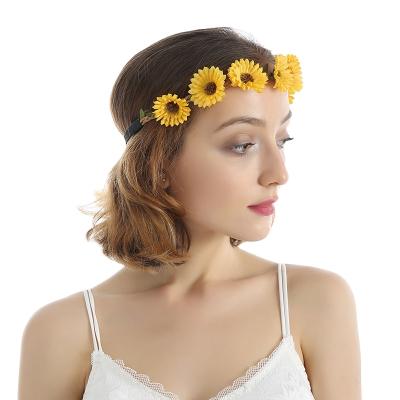 China Fashion Wholesale Fashion Women Girls Chrysanthemum Headbands Colors Customized Headband Holiday Wedding Hair Accessories for sale