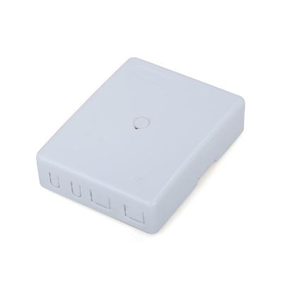 China 2 Core Optical LEFT Flight Box FTTH 2 ABS Termintion Fiber Optic Security Screw Faceplate for sale