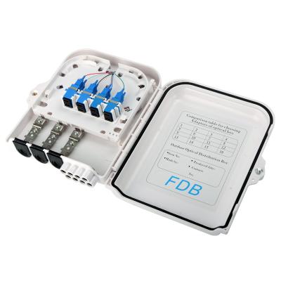 China White Pole Rack IP65 8 Core CTO Nap ftth Fiber Distribution Box PLC Splitter Wall Mount or Box for sale