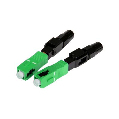 China Low Loss Signal Loss SC APC Fast Connector Pre Polished Field Installable Field Installable Telecommunication Fiber Connector for sale