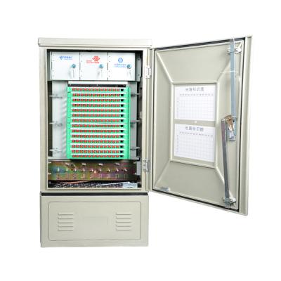 China SMC FTTX 144 Cores Outdoor Fiber Distribution Hub Fiber Optic Cable Cross Connect Cabinet for sale