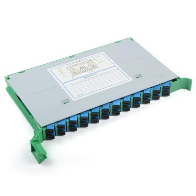 China Telecommunication Equipment 12 24 Core SC LC Port ABS Fiber Optic Splice Cassette Integrator Trays for sale