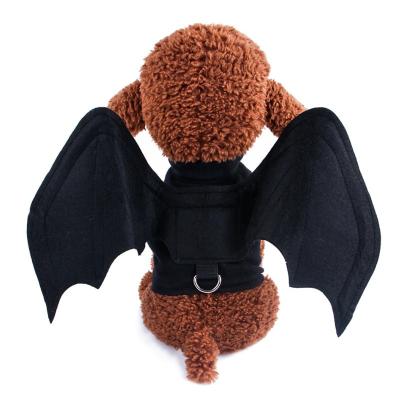 China Funny Dogs Stocked Halloween Cosplay Bell Clothes Pet Bat Wing Clothes Cat Change Fashion Clothes Christmas Black for sale