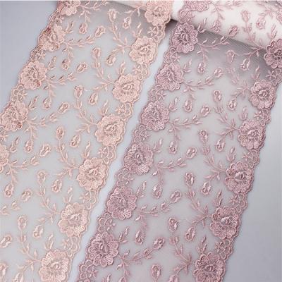 China Factory Outlet Viable Soft White Lace Assorted Colors Flower Net High Quality Women's Clothing Fabric for sale