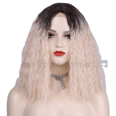 China Wholesale Soft Fiber Pixie Cut Body Wave Bob Wigs Lace Front Synthetic Hair Wigs Custom Synthetic Hair Lace Front Wig for sale