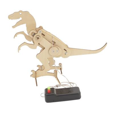 China DIY TOY Laser Cutting Dinosaur Bus Carpentry 3d Wooden Puzzle Children's Educational Model Toys for sale