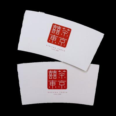 China Recyclable Custom Printing Reusable Take Away Paper Cup Coffee Sleeve for sale