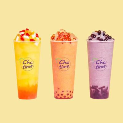 China 12oz 16oz 22oz Viable Disposable Plastic Bubble Tea Cup for sale