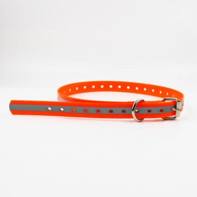 China 3/4 Inch Pet Trainer Reflective TPU Replacement Training Viable Dog Collar For PET998DB PET998DBB for sale