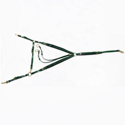 China Eco - Friendly Adjustable Green Horse PVC Running Martingale For Horse Running for sale