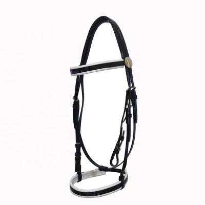 China Racing PVC Black Color Horse Bridle For Horse Racing Equipment for sale