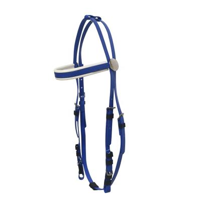 China 2019 Durable Soft Cold Resistant Wholesale PVC Horse Tack Colorful Running Horse Head Bridle for sale