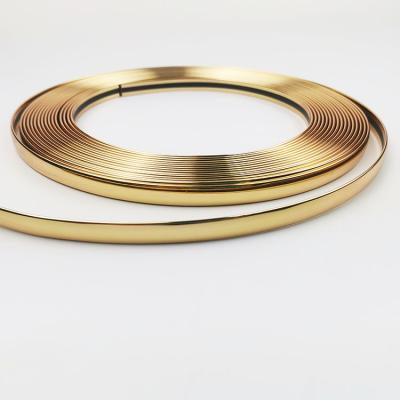 China Car. carries. Window 10mm 12mm Decorative Chrome Trim 15mm Bright Gold Plastic Color Strip Manufacturer for sale