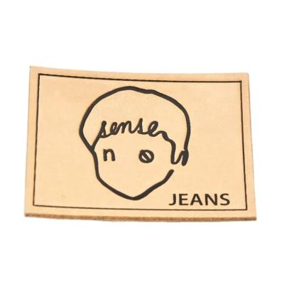 China Best Price Sustainable Fashion Design TPU Jeans Leather Patch Labels For Clothes for sale