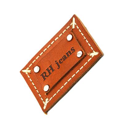 China Washable Personalized Custom Leather Logo Garment Accessories Hat Patch Label Logo Patch for sale