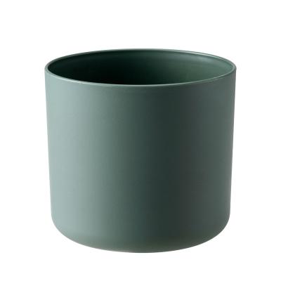 China Modern cylindrical frosted plastic flower pots is exclusively for high quality drop shipping for sale