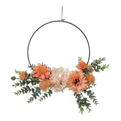 China Modern Wild Chrysanthemum Hydrangea Chrysanthemum Wreath Artificial Flower CF01103 Popular Decorative Flower for sale