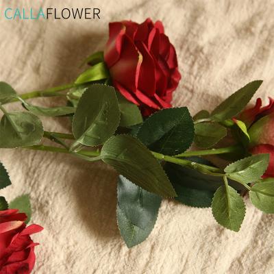 China Silk Roses Wedding Centerpieces Eco - Friendly Stems Rose Plant Artificial Flower Wholesale for sale