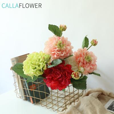 China Natural Touch Dahlia Spray Wholesale Personalized Christmas Ornaments Bouquet Decorations for sale