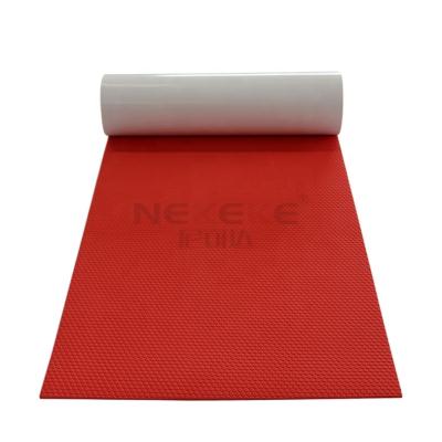 China Modern NEKEKE 90*175cm Red + Hexagon on Boat Yacht Marine Rubber Pattern EVA Deck Foam Sheet Composite Exterior Decking for sale