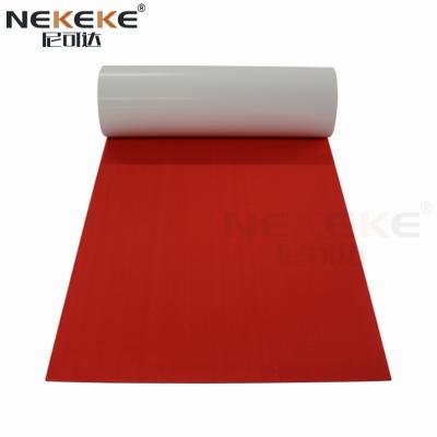 China NEKEKE Thickness 6mm Red+White Bottom Boat Yacht Marine Rubber Pattern EVA Deck Foam Sheet Composite Modern Exterior Decking for sale