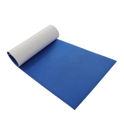 China NEKEKE modern 6mm thick blue+press round durable marine EVA foam teak flooring sheet synthetic boat yacht decking flooring for sale