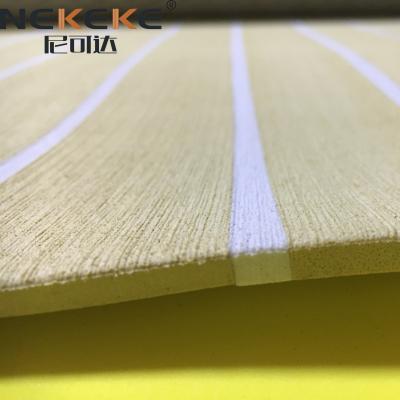 China NEKEKE Modern Outdoor Toast Top+Whisper Gray Bottom EVA Deck Foam Sheet Composite Decking 120*240cm for sale