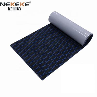 China Modern NEKEKE 70*190*0.6cm Black+Blue+Diamond Over Marine EVA Deck Foam Sheet Composite Boat Exterior Yacht Decking for sale