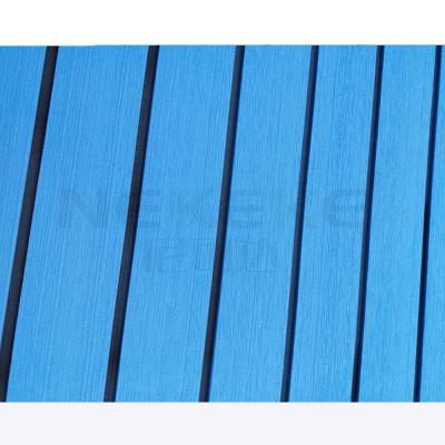 China Modern NEKEKE Boat Yacht Blue + Black Lines Exterior EVA Deck Foam Sheet Composite Decking for sale