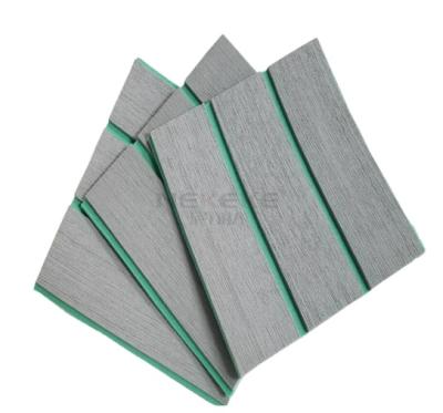 China Exterior Decking 120*240*0.6cm Eva Cheap Modern Boat NEKEKE EVA Foam Sheet Light Gray + Green Stripe for sale