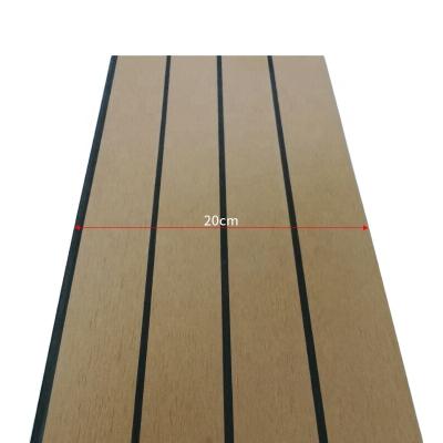 China Modern Nekeke Roll 20cm 25 Meter PVC Teak Synthetic Decking Wide / Marine for sale