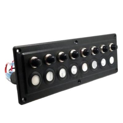 China NEKEKE 8 Strip 12V 24V Marine Switch LED Touch Screen Panel Circuit Breaker For Car UTV Marine AS03 for sale