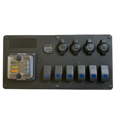 China PP NEKEKE DC Control Box for External Battery + Voltage Display with 50A Andersons + Switches + Cigarette Sockets + USB Outlet for sale