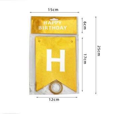 China Happy Birthday Letter Aluminum Foil Balloon Set Party Decoration Paper Banner for sale