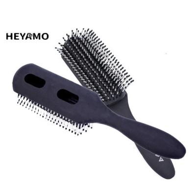 China Creative HEYAMO Amazon Hair Comb Beauty Hair Back Oil Head Nine Rows Waterproof Border Comb Modeling Nine Rows Scalp Brush for sale