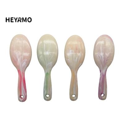 China HEYAMO Oval Hair Scalp Massager Hair Massager Comb Oval Salon Travel Brush Paddle Brush Air Cushion Comb Waterproof Promotion Wholesale Home for sale