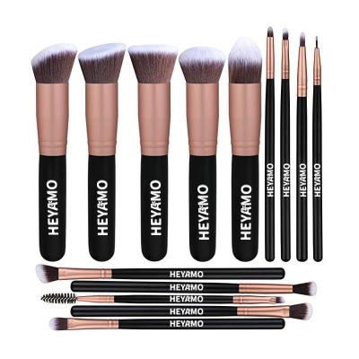 China Angular Blush Bestselling 14pcs Premium Full Cosmetic Makeup Brush Set For Foundation Blending Blush Concealer Eyeshadow Eyebrow Eyeliner Lip for sale