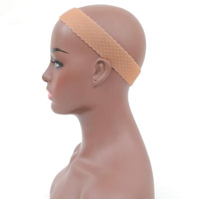 China Main Seller Wholesales Non Slip Wigs Grip Wrap Brown Silicone Wig Band 4cm Grip Strong Fashionable Black White African Woman Headband Wholesales for sale