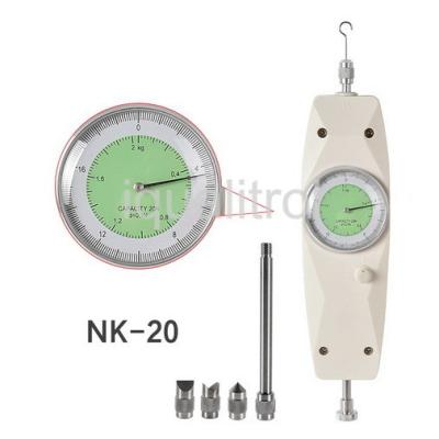 China Compact Size and High Accuracy Push Pull Analog Force Gauge with Peak Holding Max 50Kgf for sale