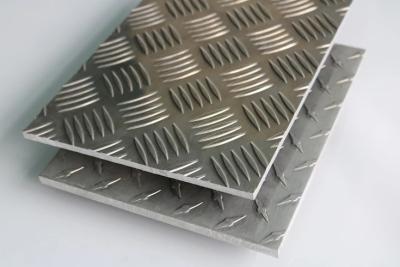 China 1100 5 Bars Checkered Aluminum Sheets Embossed Anti - Slip   For Bus Floor for sale