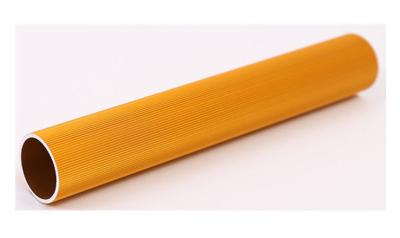 China Yellow Coated Hollow Aluminium Tube Connecting Parts High Intensity for sale