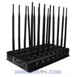 China CT-2516 EUR 16 Bands 38W GSM CDAM 3G 4G 2.4Ghz 5Ghz GPS UHF VHF Jammer up to 50m for sale