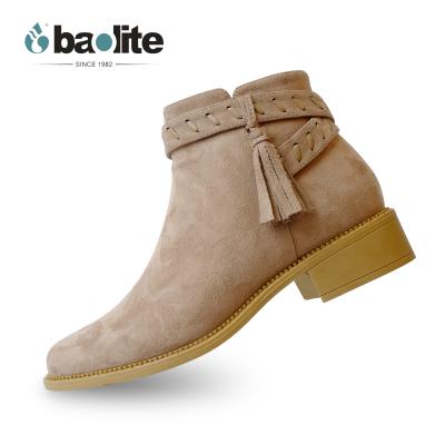 China Fashion Trend Baolite Elegant Lady Style Soft Women's Boots Ankle Boots With Tassel for sale